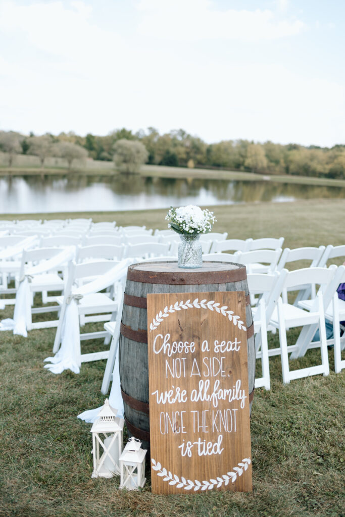 Pennsylvania wedding detail sign