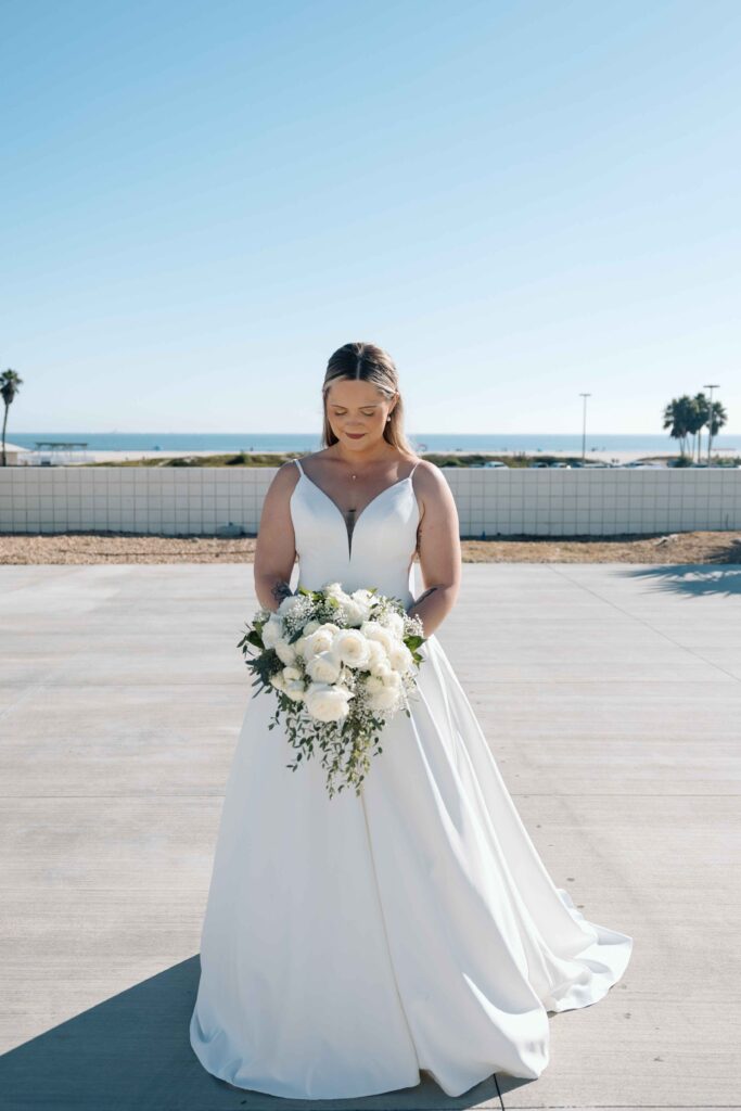 Bride portraits before her wedding in San Diego.