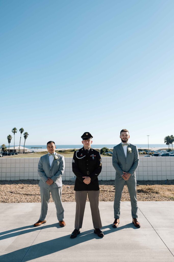 Groom and his groomsmen posing.