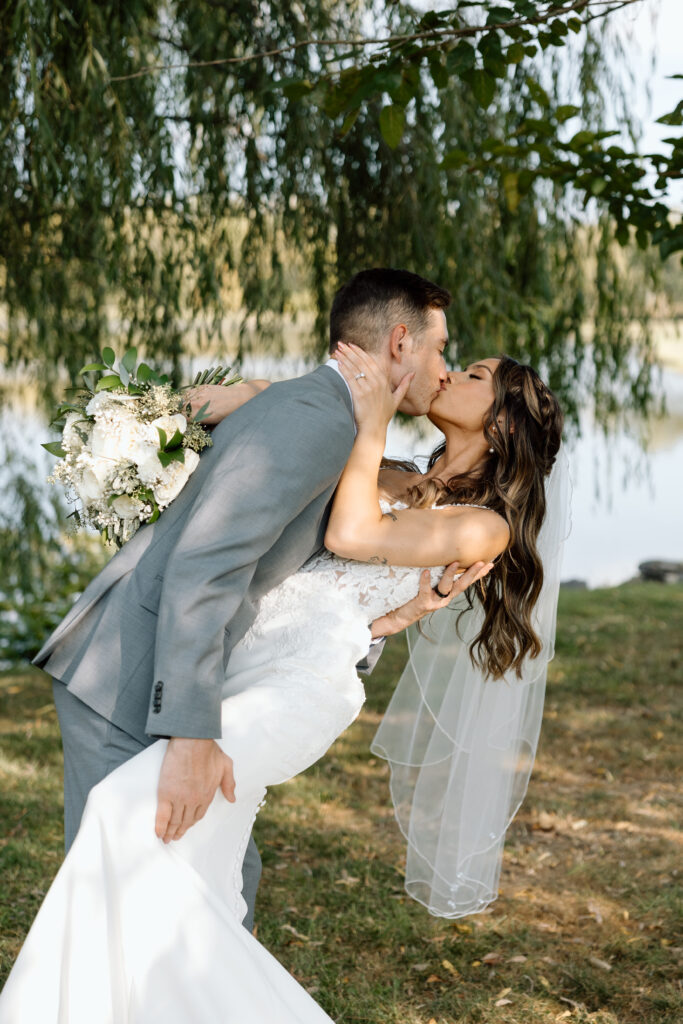 How to pick a wedding photographer based on this bride and groom kissing. 